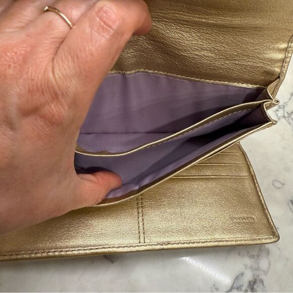 Vintage Coach Ashley Iris Floral Slim Envelope Wallet - Picture 7 of 11